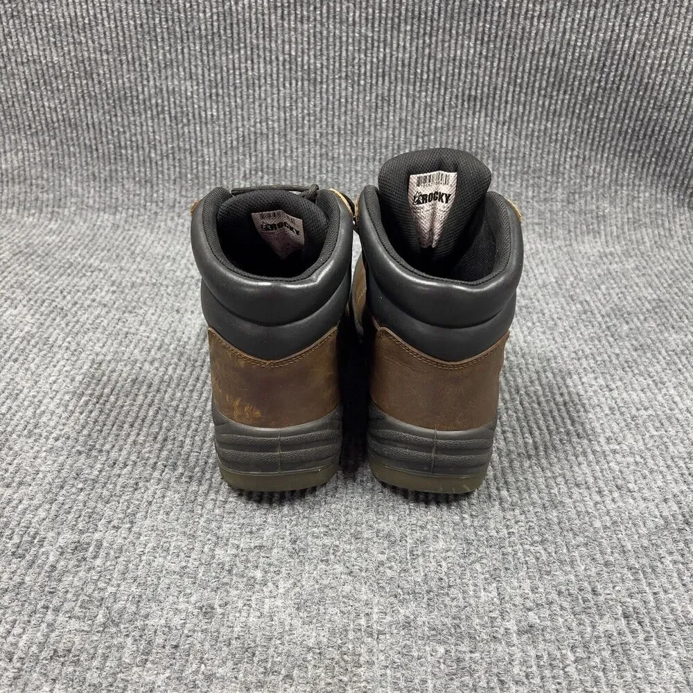 Rocky Men 5” Work Hiker Brown Boot 11.5 Waterproof Composite Toe Leather RKK0245